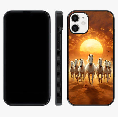 Wild Sunset Majesty Glass Case displayed upright for full design visibility and premium finish.