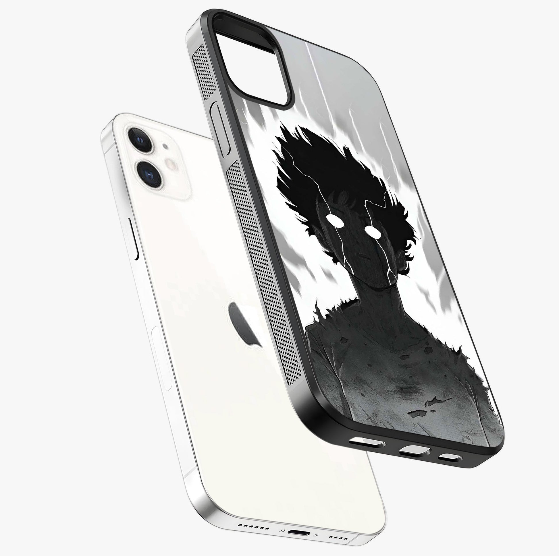 Awakened Inner Rage Glass Case laid diagonally highlighting side profile, edges and glossy glass shine.