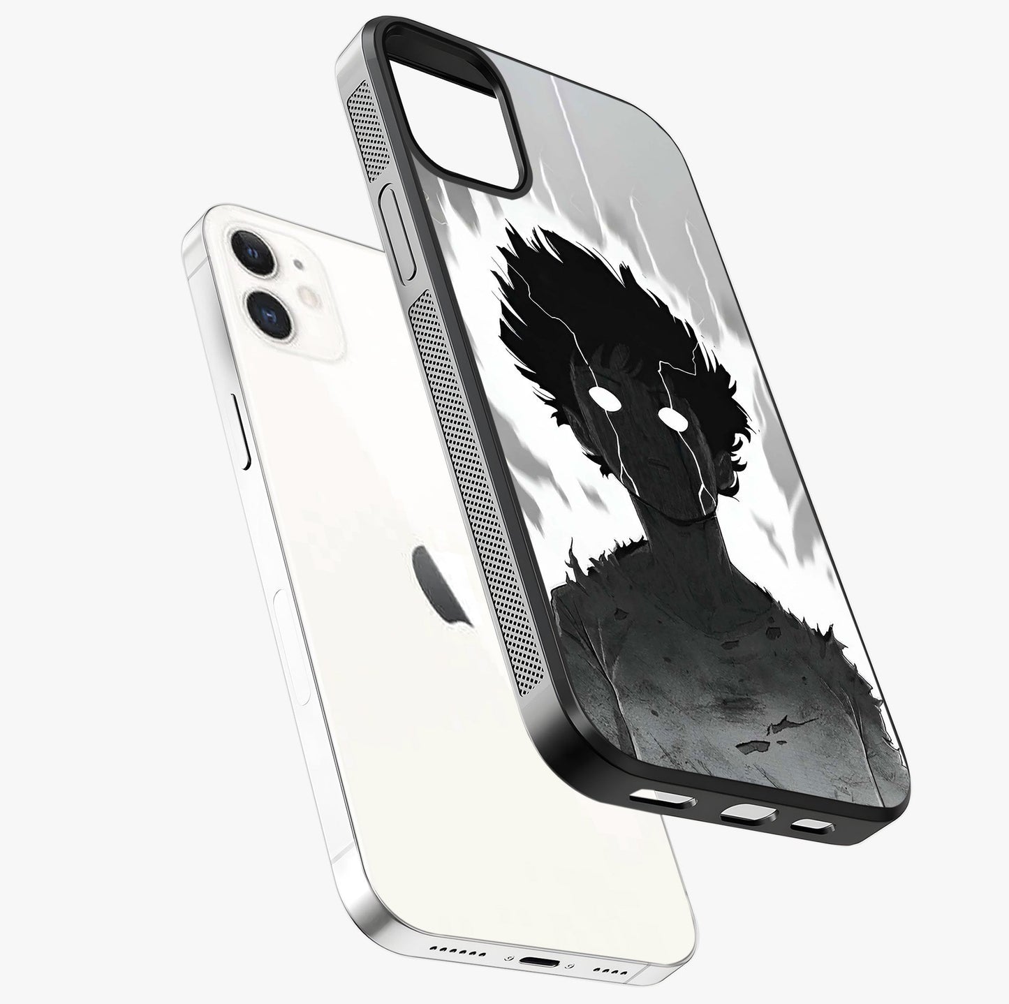 Awakened Inner Rage Glass Case laid diagonally highlighting side profile, edges and glossy glass shine.