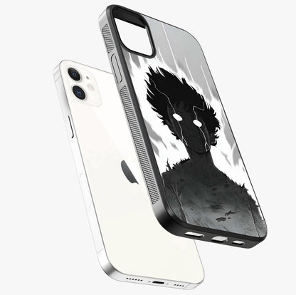 Awakened Inner Rage Glass Case laid diagonally highlighting side profile, edges and glossy glass shine.