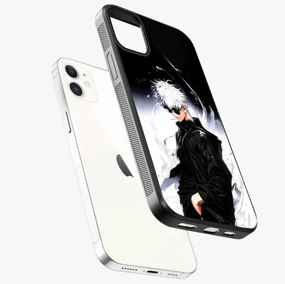 Limitless Shadow King Glass Case laid diagonally highlighting side profile, edges and glossy glass shine.