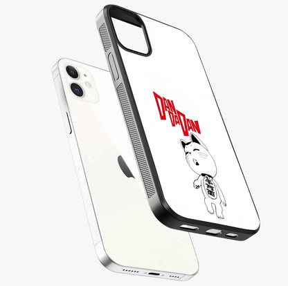 Playful Spirit Charm Glass Case laid diagonally highlighting side profile, edges and glossy glass shine.