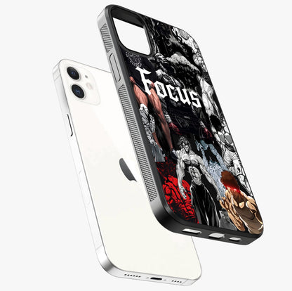 Relentless Power Focus Glass Case laid diagonally highlighting side profile, edges and glossy glass shine.