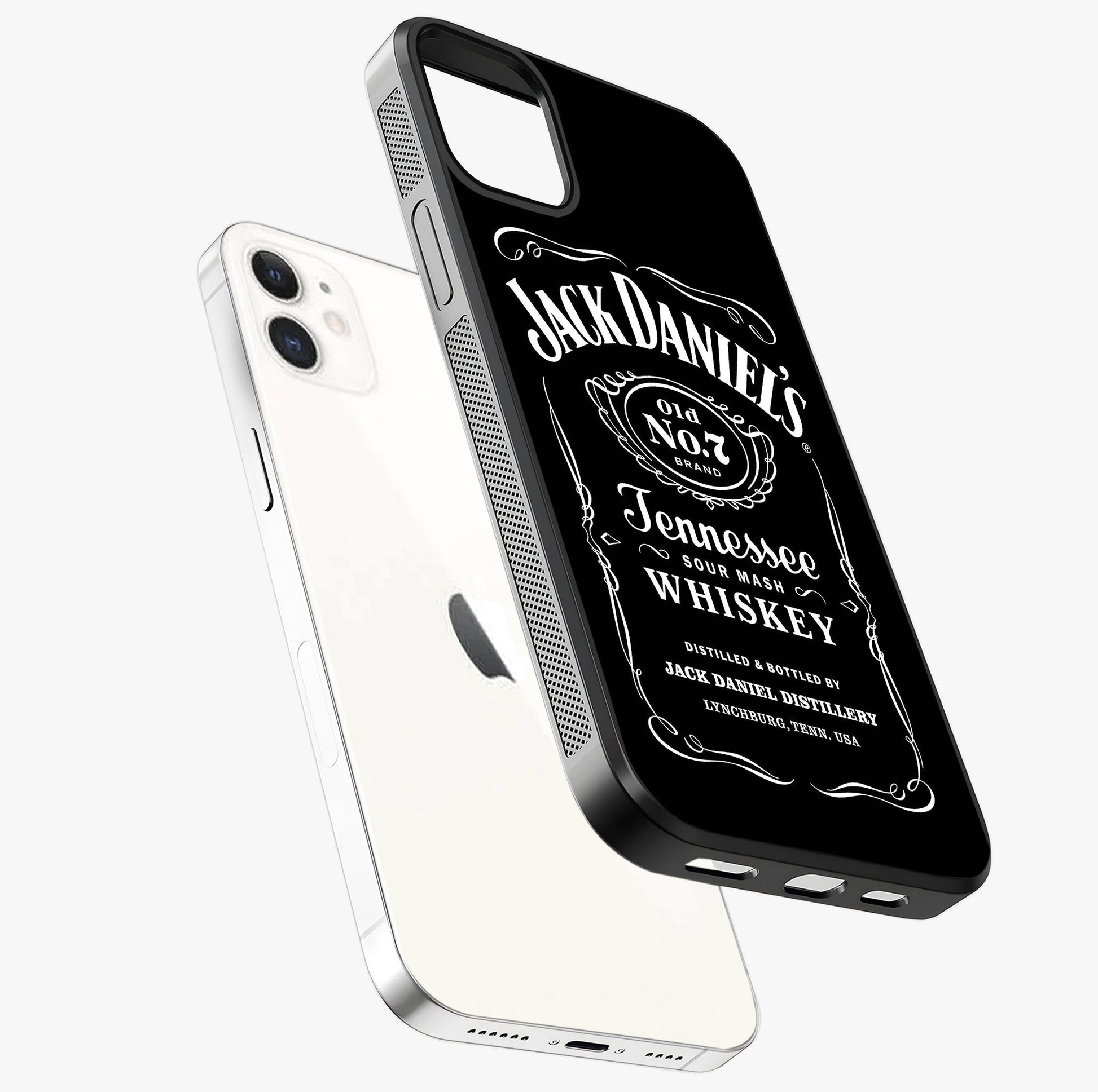Vintage Whiskey Heritage Glass Case laid diagonally highlighting side profile, edges and glossy glass shine.