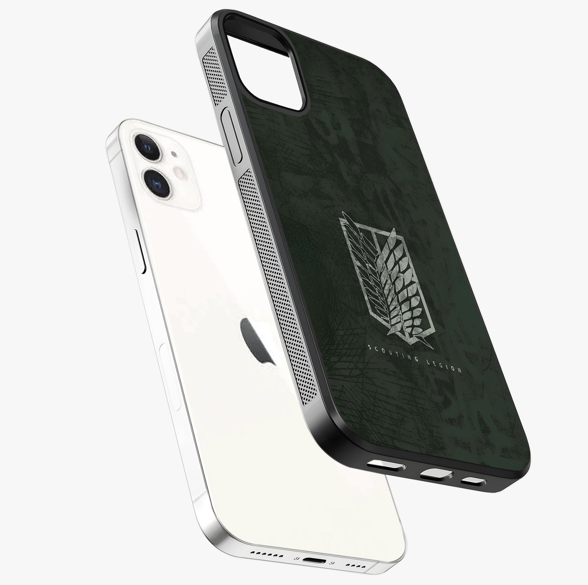 Wings Of Freedom Glass Case laid diagonally highlighting side profile, edges and glossy glass shine.