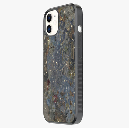 Aesthetic Astrolophia Glass Case photographed in natural light showing reflective finish and design depth.