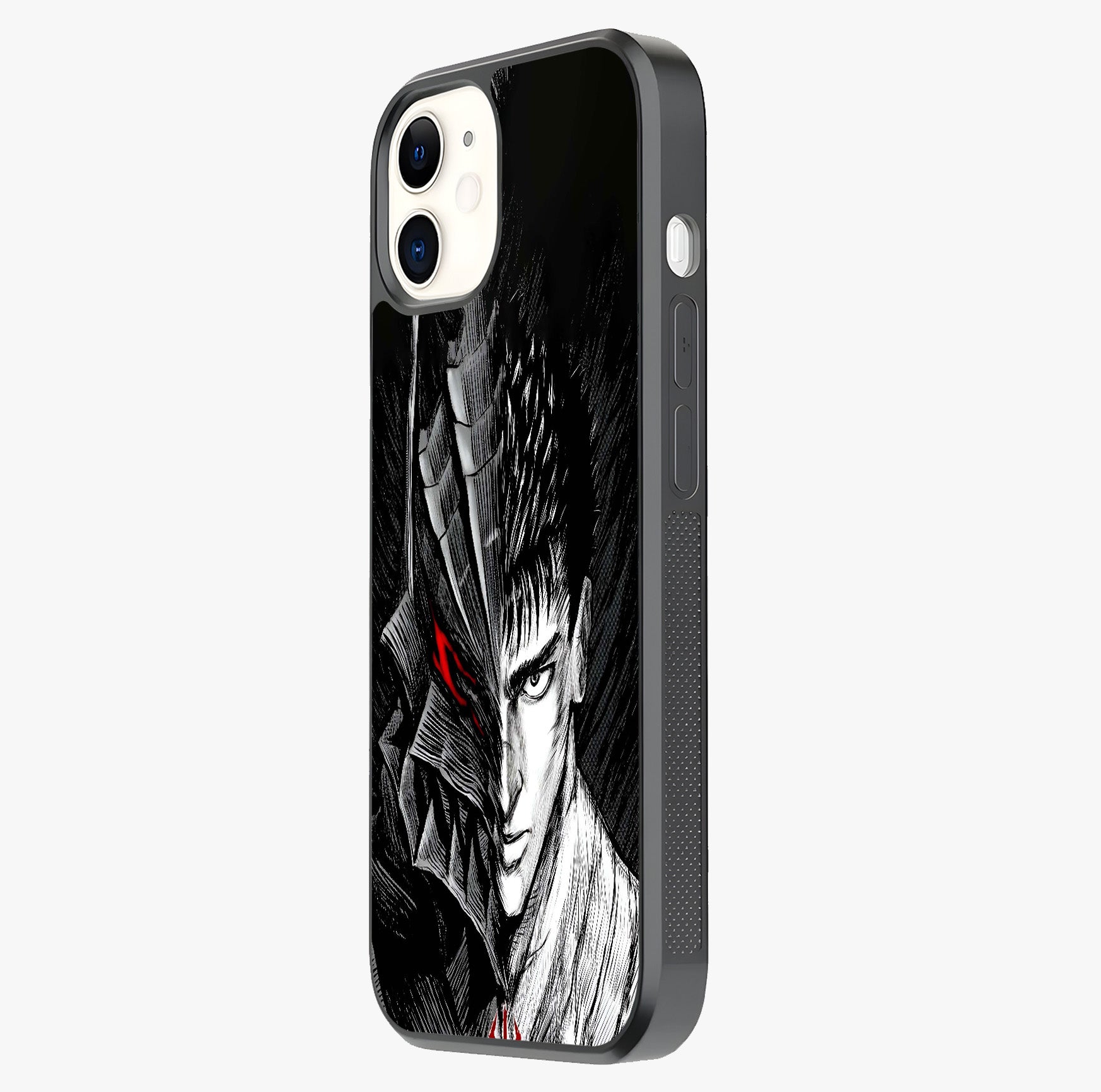 Berserker Blood Oath Glass Case photographed in natural light showing reflective finish and design depth.