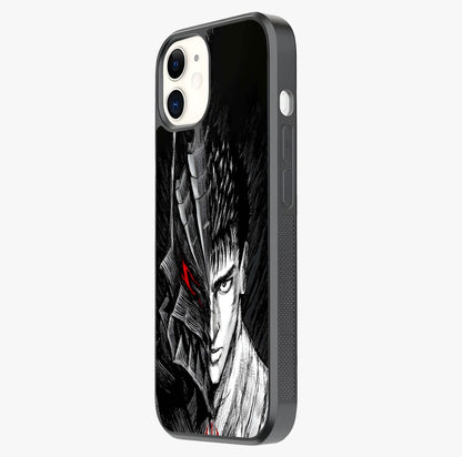 Berserker Blood Oath Glass Case photographed in natural light showing reflective finish and design depth.