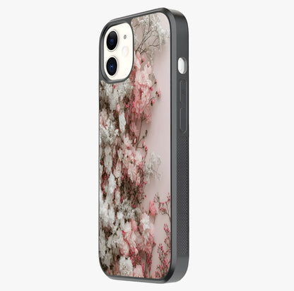 Blush Blossom Cloud Glass Case photographed in natural light showing reflective finish and design depth.