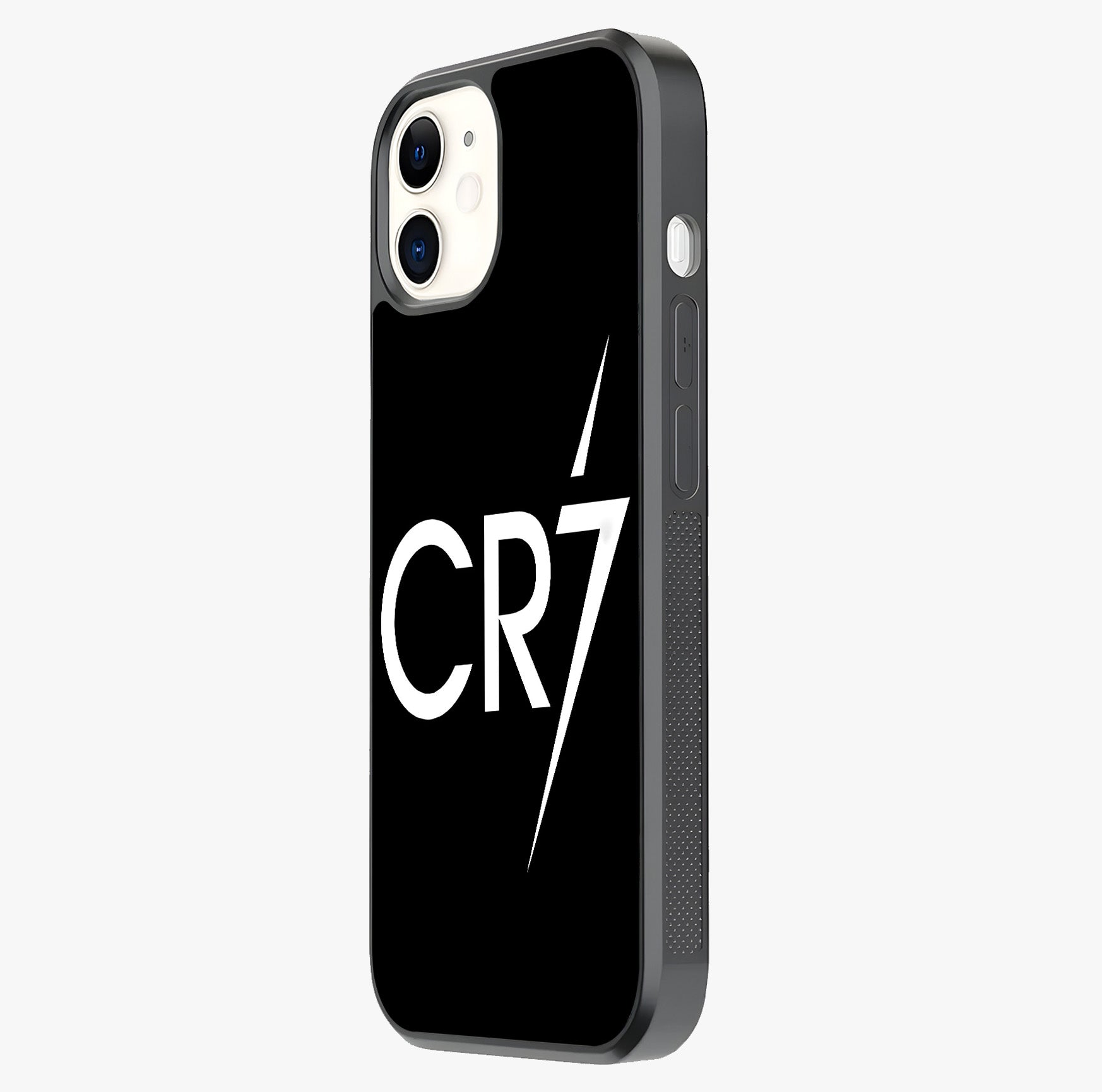 Cr7 Elite Strike Glass Case photographed in natural light showing reflective finish and design depth.