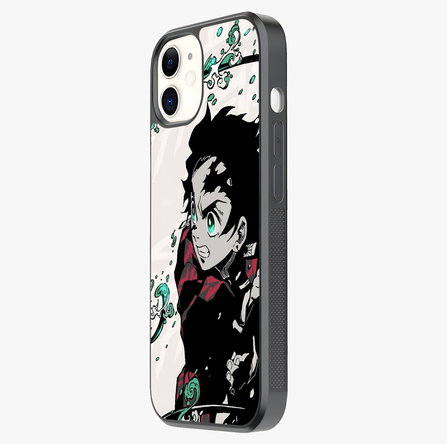 Demon Slayer Glass Case photographed in natural light showing reflective finish and design depth.