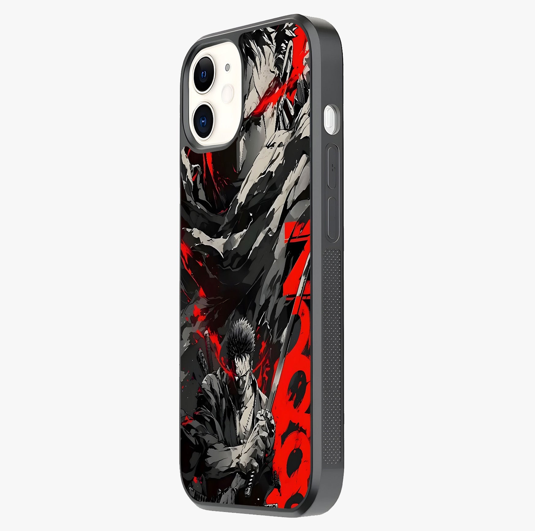 Demon Sword Resolve Glass Case photographed in natural light showing reflective finish and design depth.