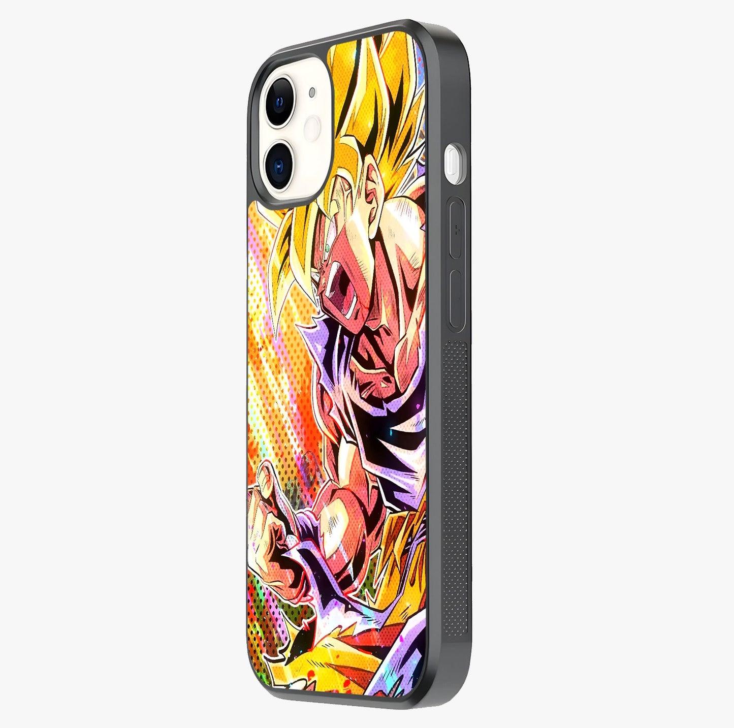 Firing Goku Glass Case photographed in natural light showing reflective finish and design depth.