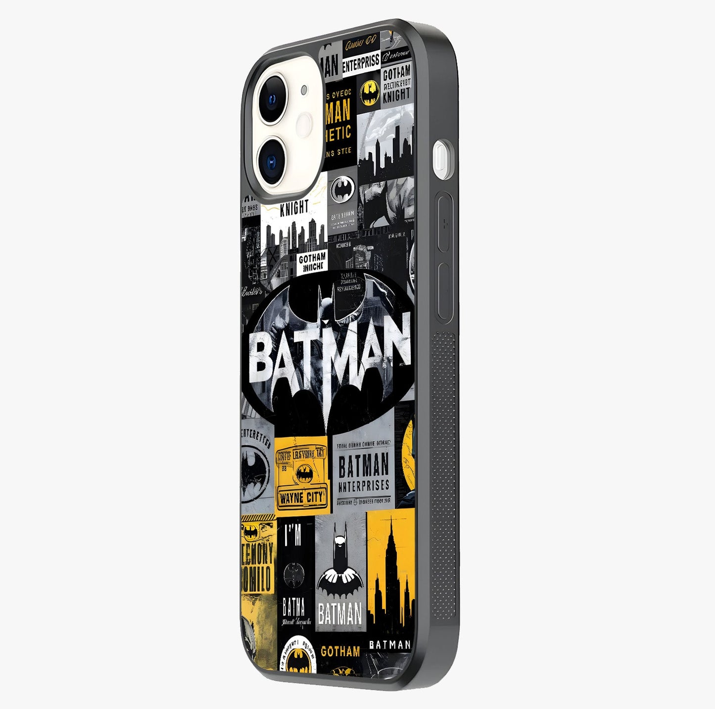 Knight Gotham Rise Glass Case photographed in natural light showing reflective finish and design depth.