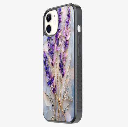 Lavender Dream Glow Glass Case photographed in natural light showing reflective finish and design depth.