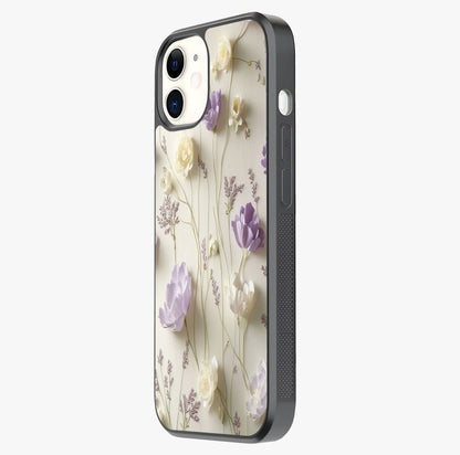 Lilac Breeze Harmony Glass Case photographed in natural light showing reflective finish and design depth.