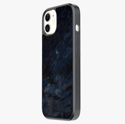 Lunar Veil Silence Glass Case photographed in natural light showing reflective finish and design depth.