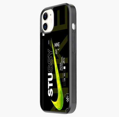 Neon Street Edition Glass Case photographed in natural light showing reflective finish and design depth.