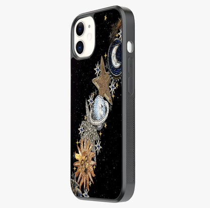 Pearls Universe Object Glass Case photographed in natural light showing reflective finish and design depth.