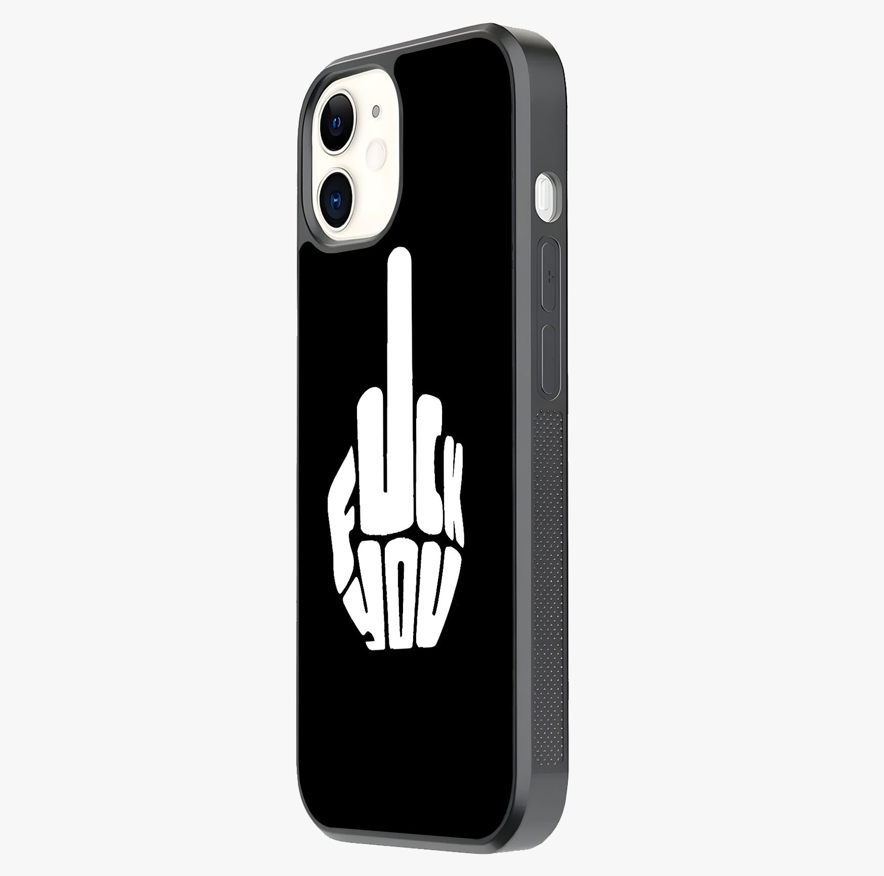 Rebel Mode On Glass Case photographed in natural light showing reflective finish and design depth.