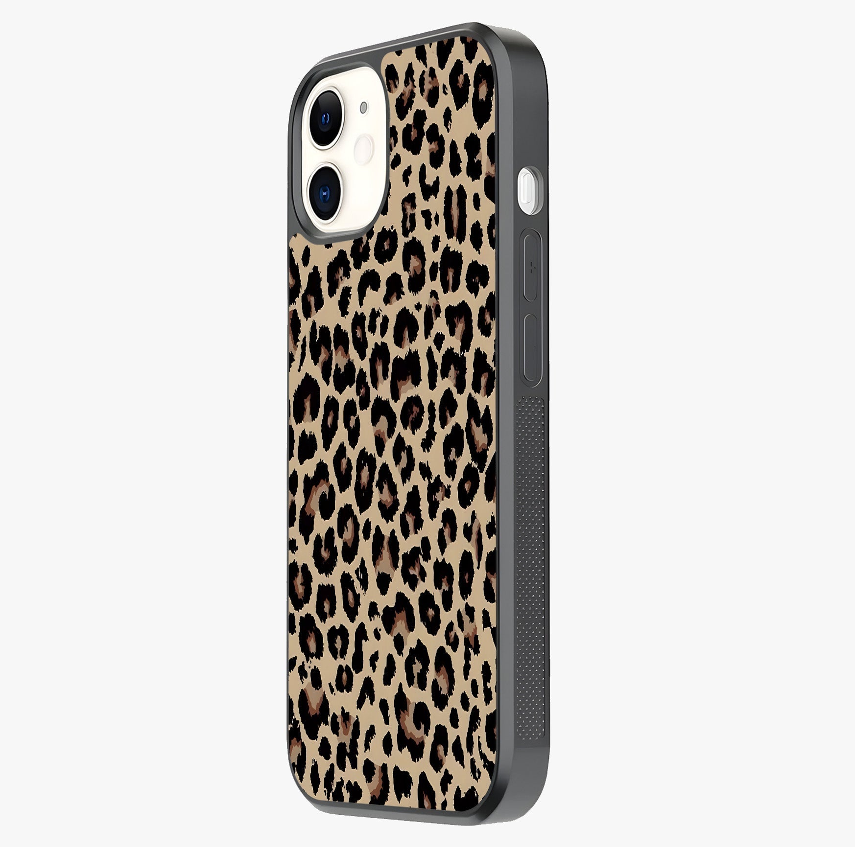 Savage Chic Pattern Glass Case photographed in natural light showing reflective finish and design depth.