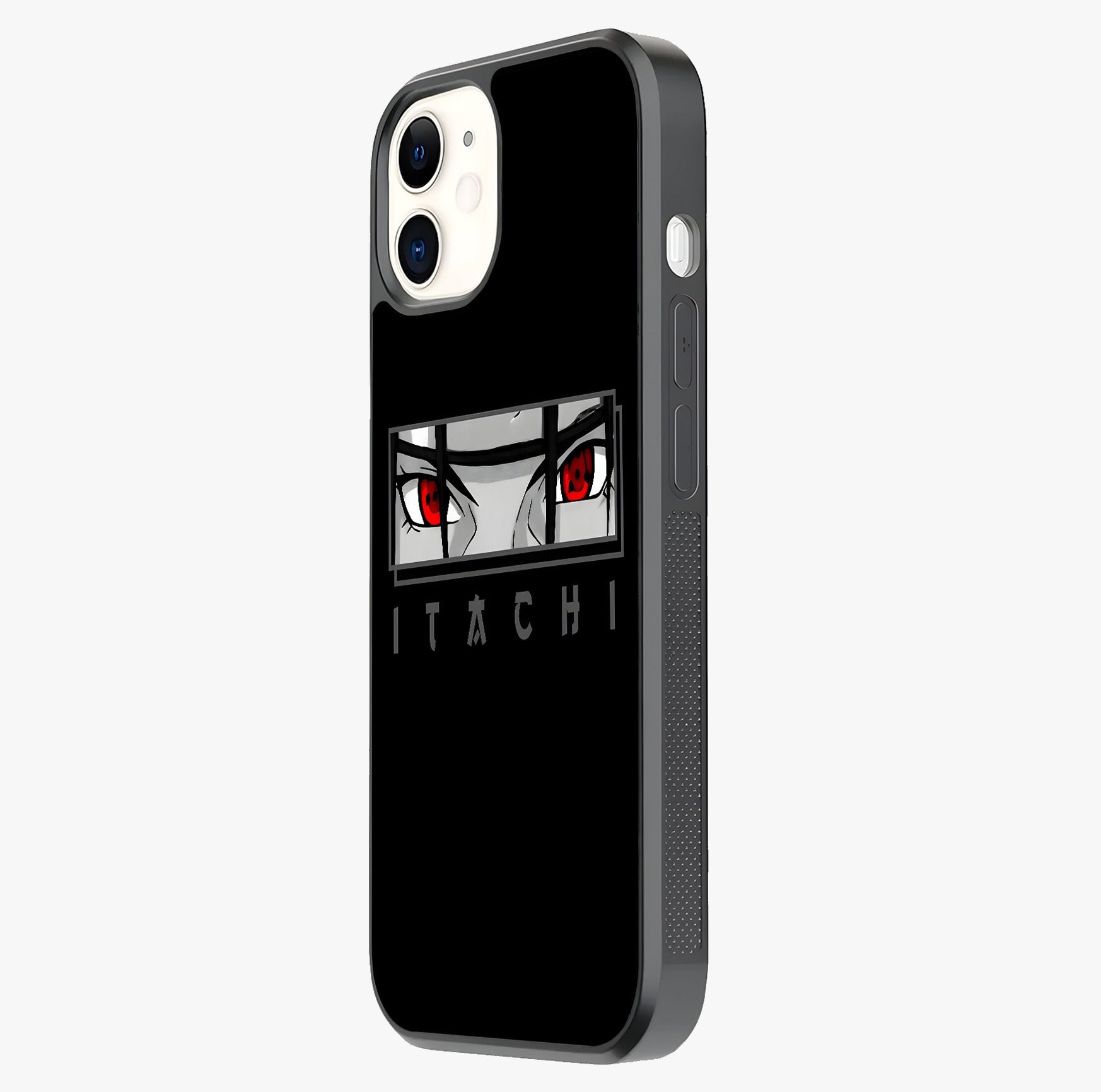 Scarlet Gaze Dominance Glass Case photographed in natural light showing reflective finish and design depth.