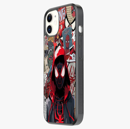 Spider Collage Street Glass Case photographed in natural light showing reflective finish and design depth.