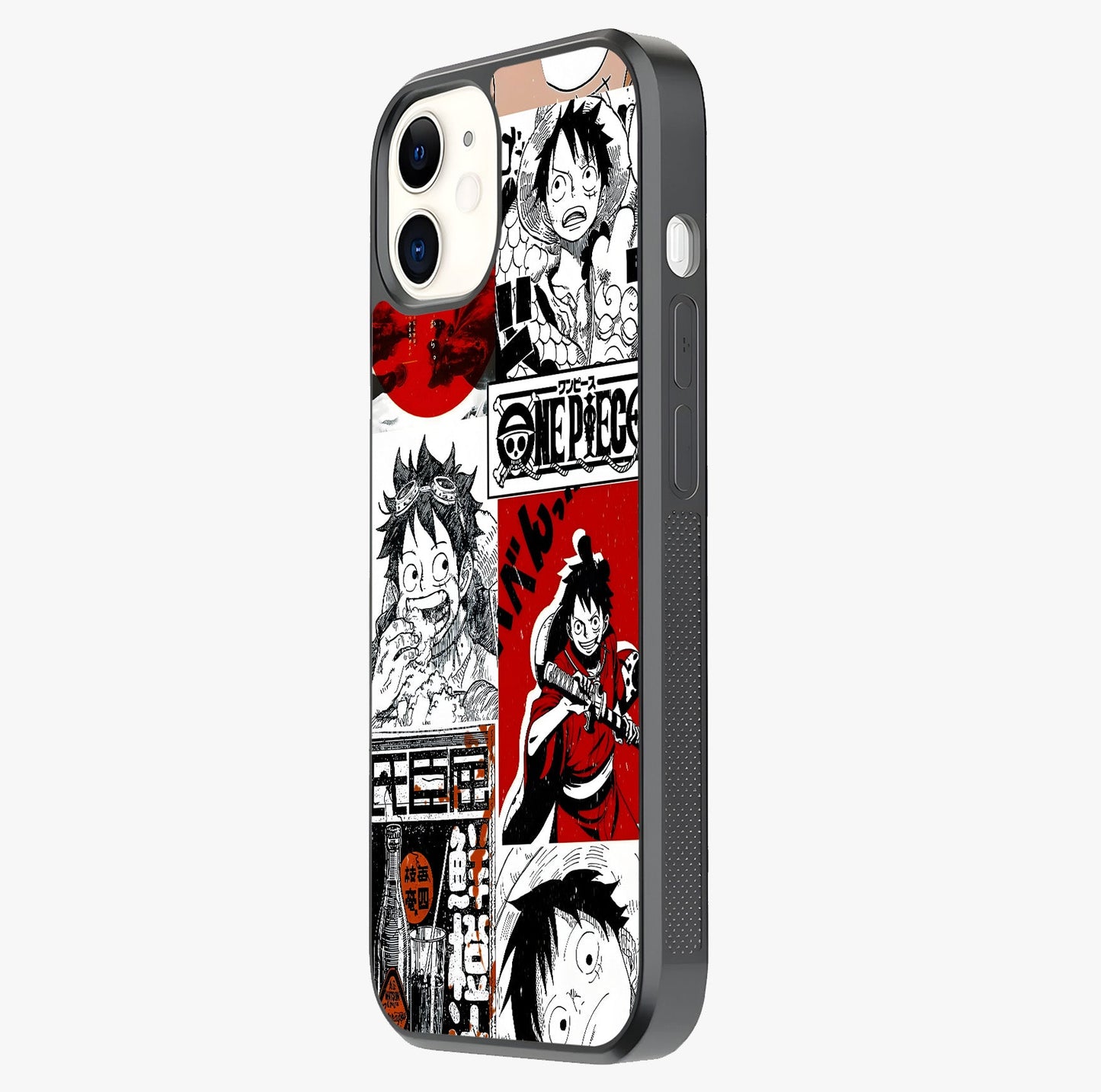 Strawhat Chaos Panels Glass Case photographed in natural light showing reflective finish and design depth.