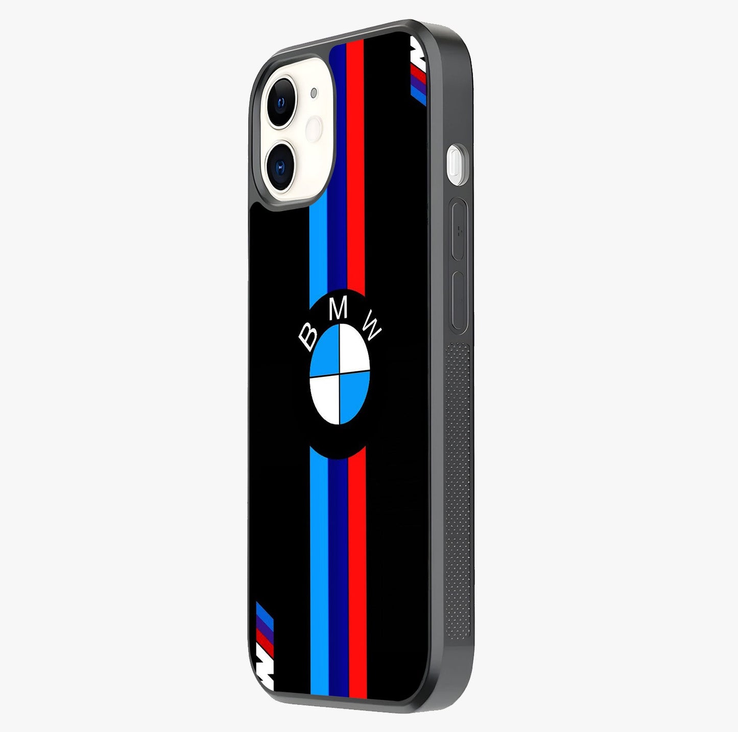 Turbo Bmw Beast Glass Case photographed in natural light showing reflective finish and design depth.