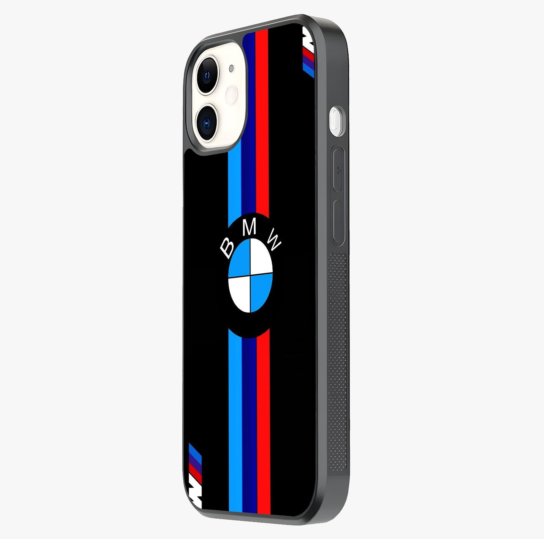 Turbo Bmw Beast Glass Case photographed in natural light showing reflective finish and design depth.