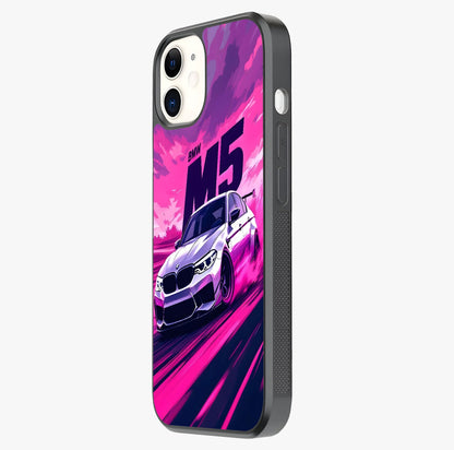 Velocity Drift Pulse Glass Case photographed in natural light showing reflective finish and design depth.