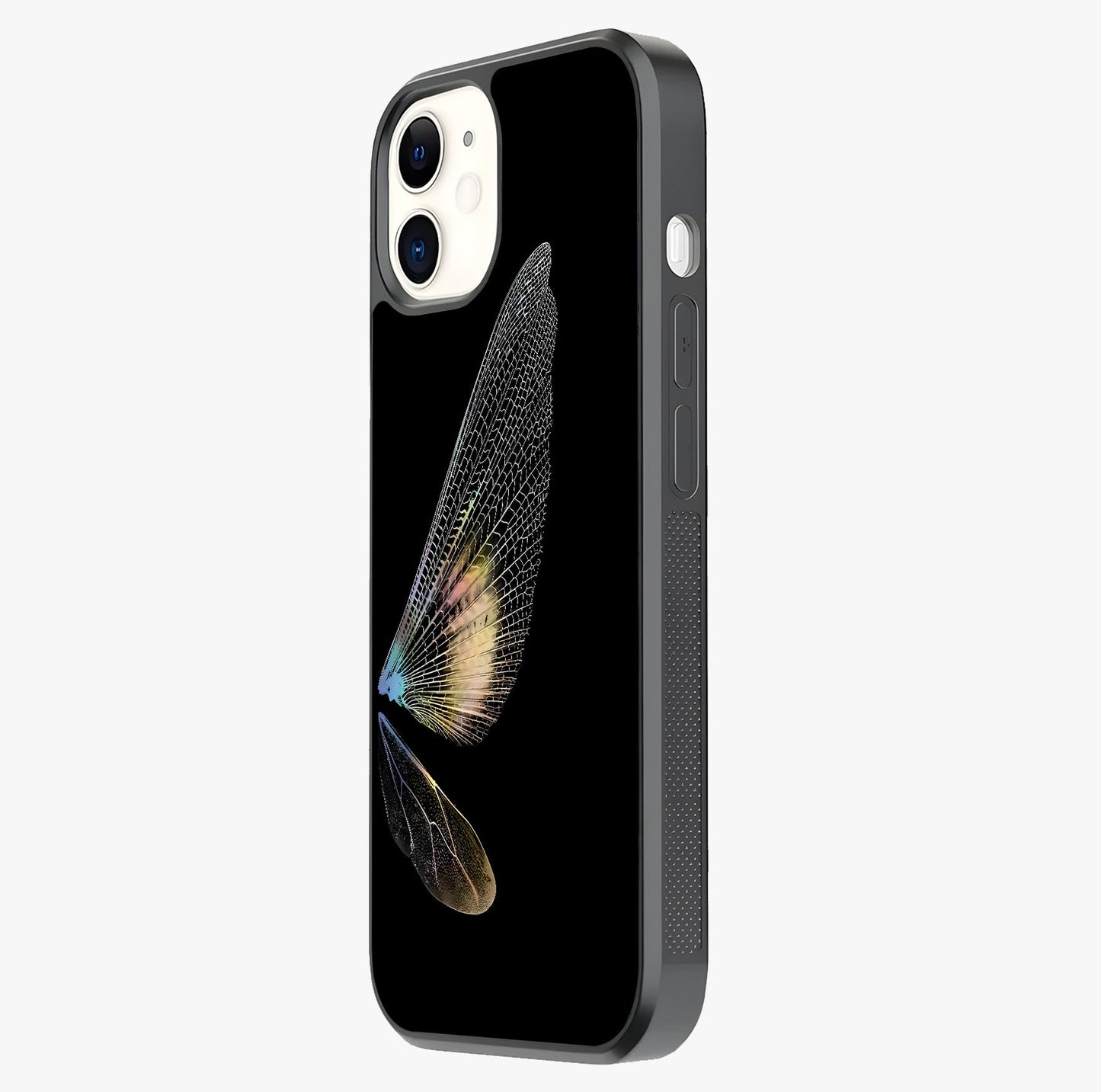 Whispers Of Wings Glass Case photographed in natural light showing reflective finish and design depth.