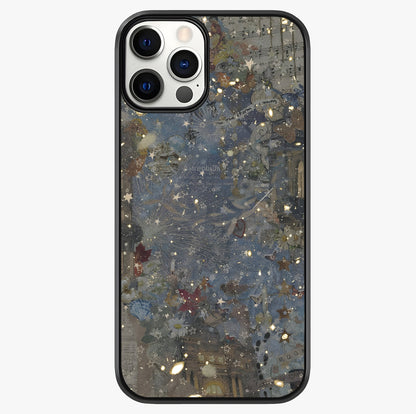 Aesthetic Astrolophia Glass Case showing full back design in clean flat view with glossy glass finish.