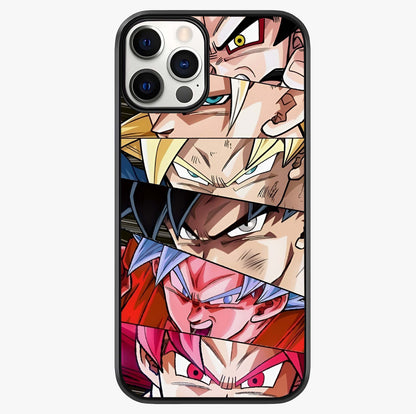 Anime Character Glass Case showing full back design in clean flat view with glossy glass finish.