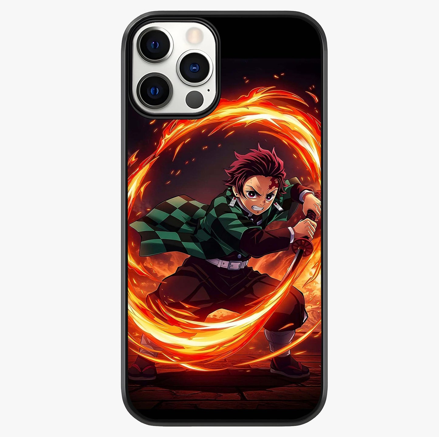 Blazing Sword Resolve Glass Case showing full back design in clean flat view with glossy glass finish.