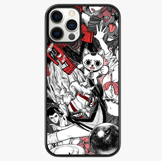 Crimson Chaos Panel Glass Case showing full back design in clean flat view with glossy glass finish.