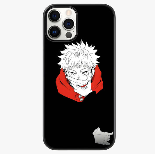 rimson Chaos Smile Glass Case showing full back design in clean flat view with glossy glass finish.