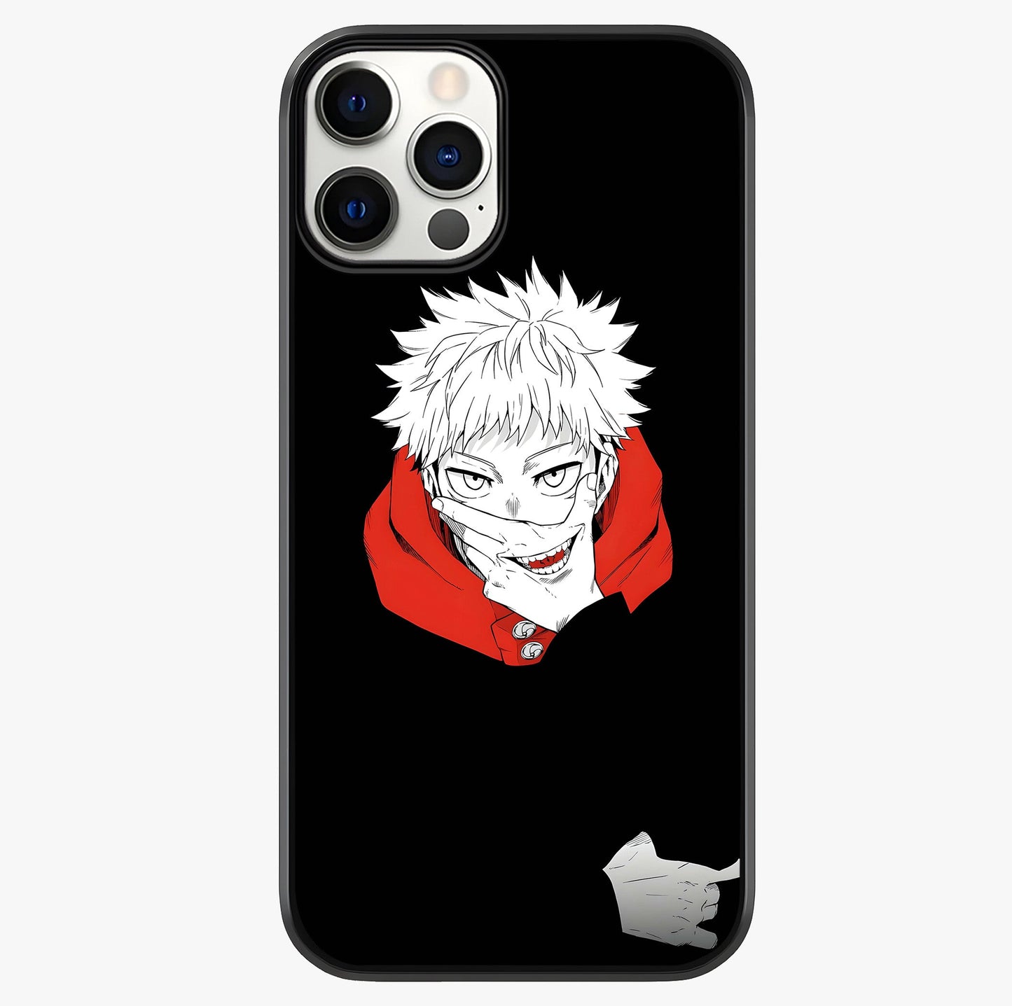 rimson Chaos Smile Glass Case showing full back design in clean flat view with glossy glass finish.