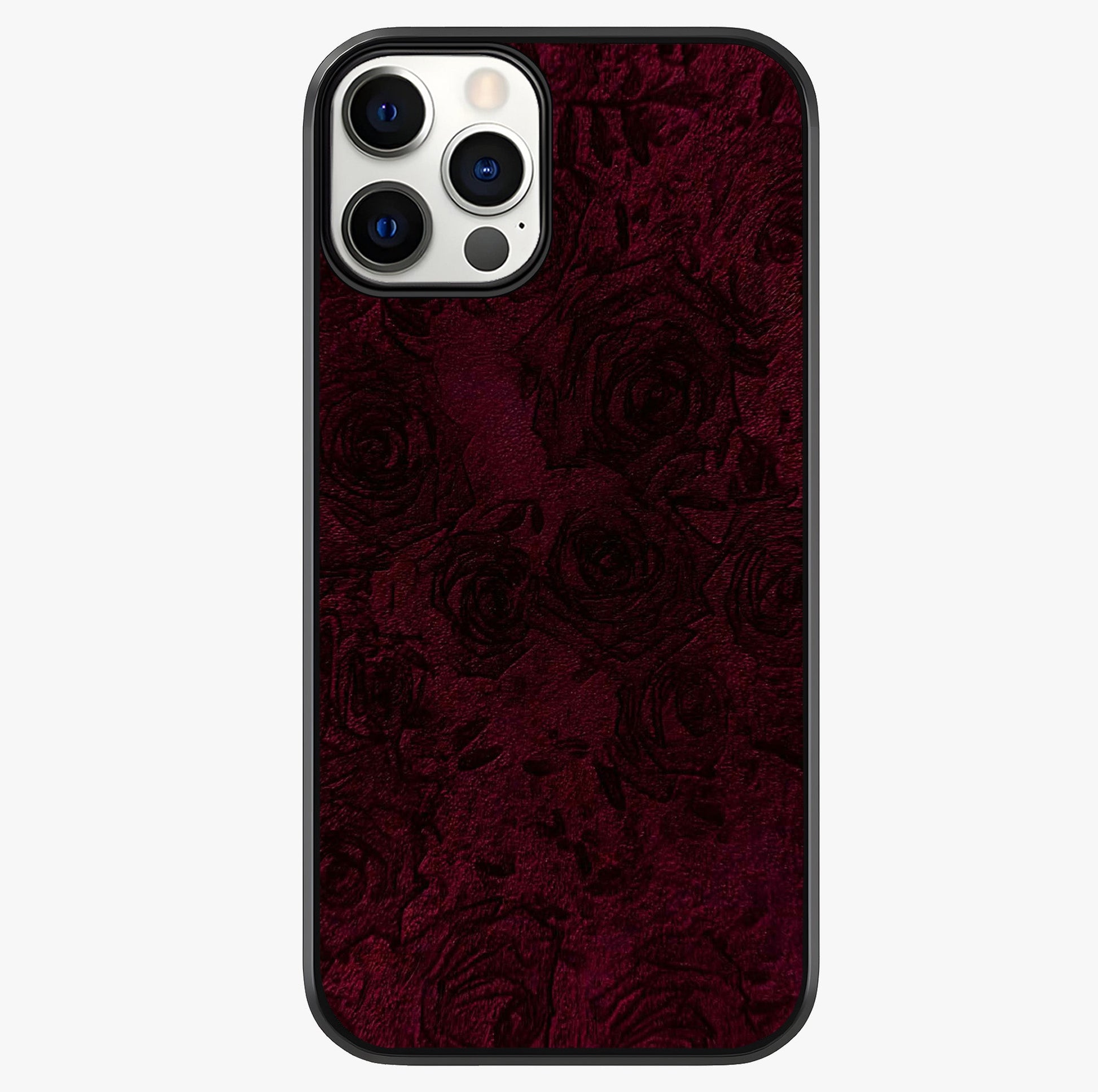 Crimson Fade Flow Glass Case showing full back design in clean flat view with glossy glass finish.