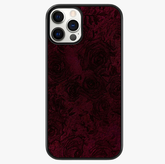 Crimson Fade Flow Glass Case showing full back design in clean flat view with glossy glass finish.