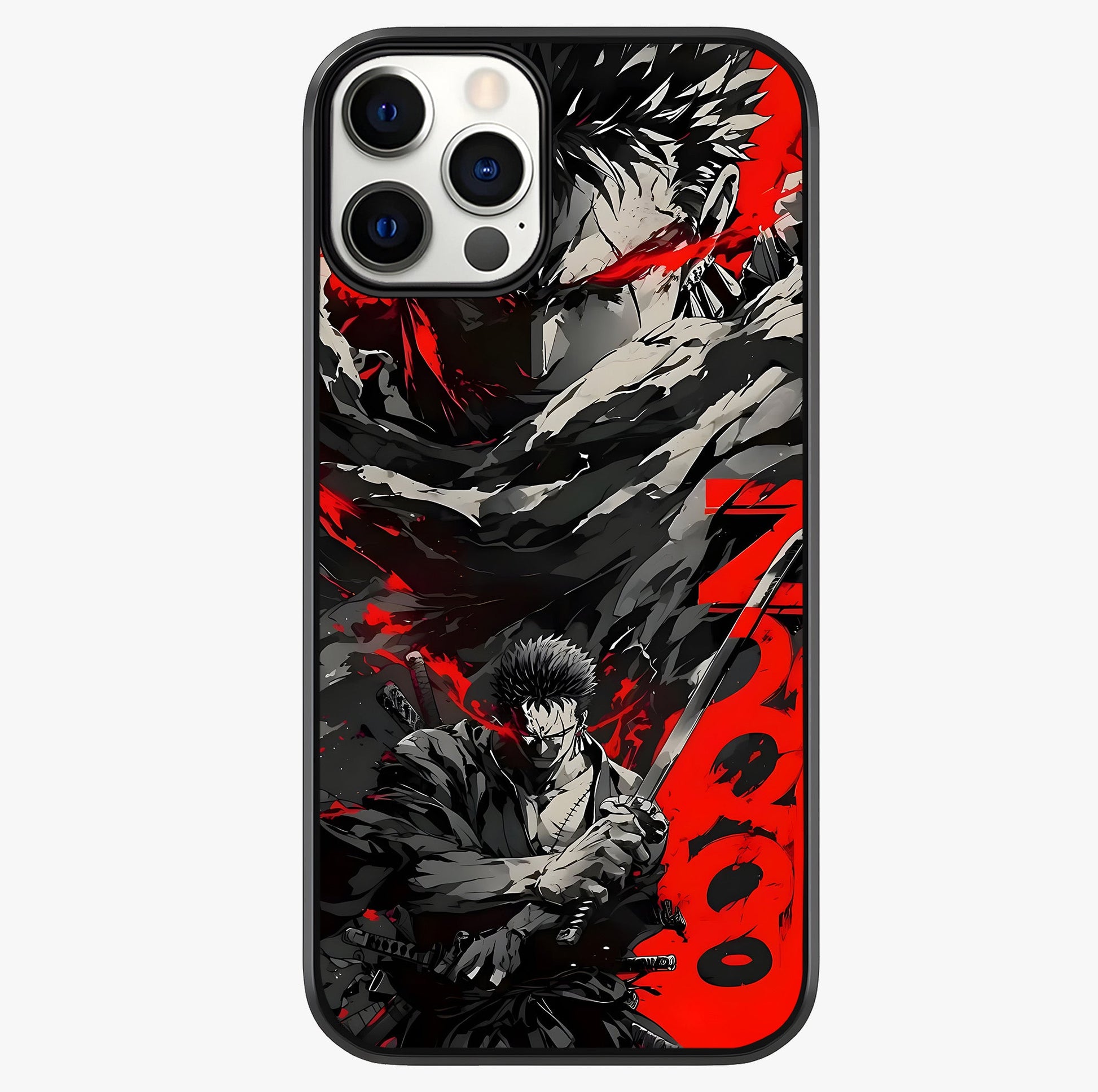 Demon Sword Resolve Glass Case showing full back design in clean flat view with glossy glass finish.