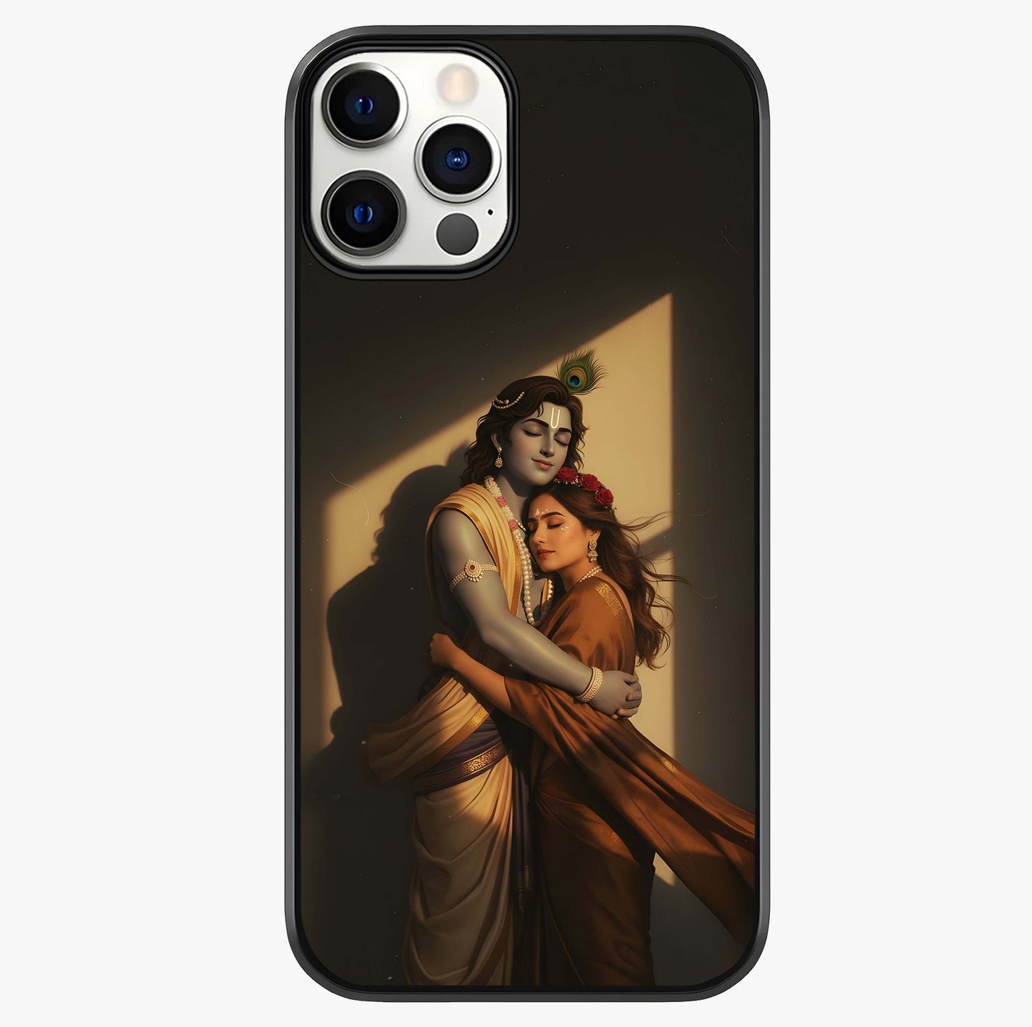 Divine Eternal Love Glass Case showing full back design in clean flat view with glossy glass finish.