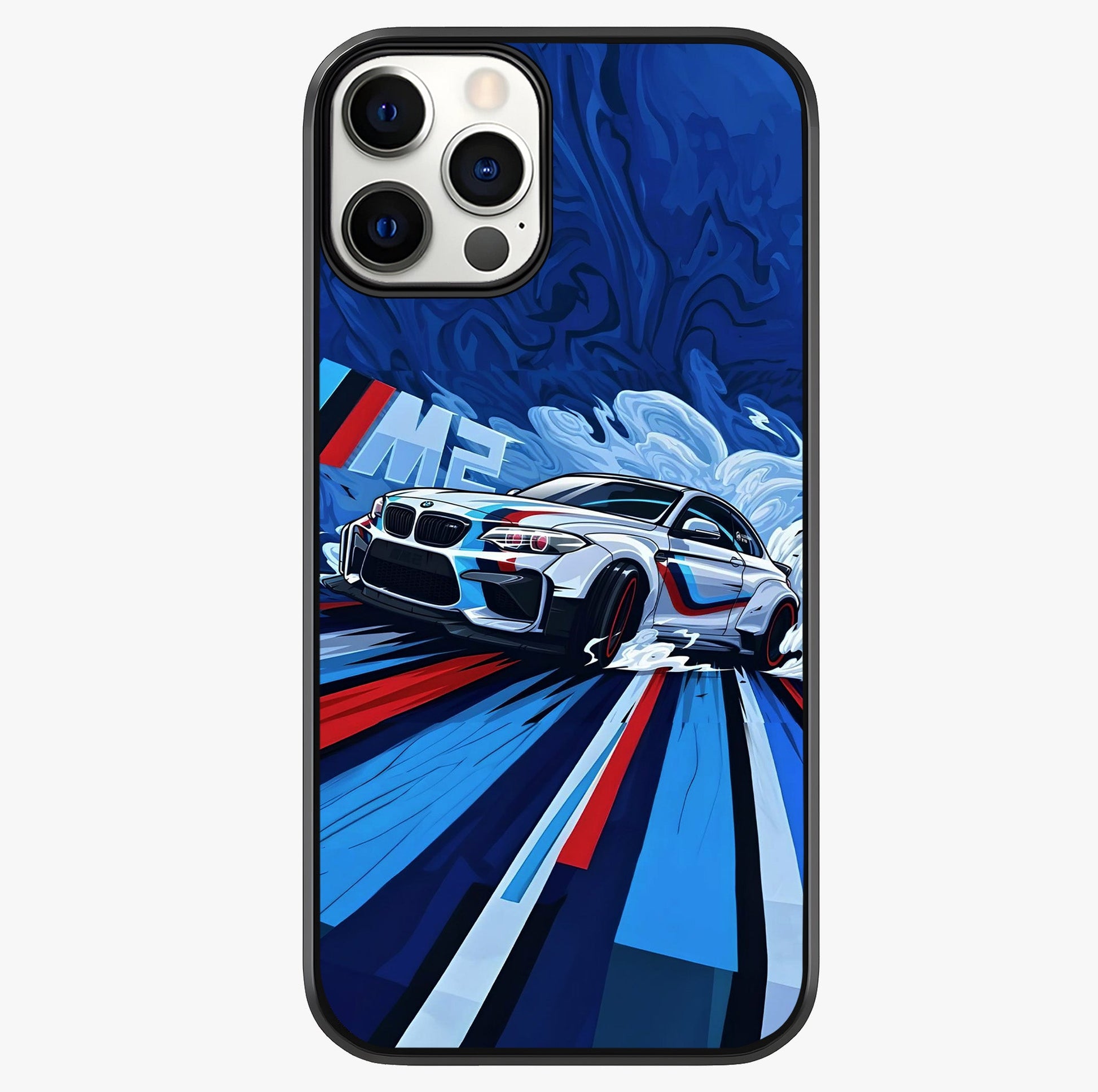 Drift Power Rush Glass Case showing full back design in clean flat view with glossy glass finish.
