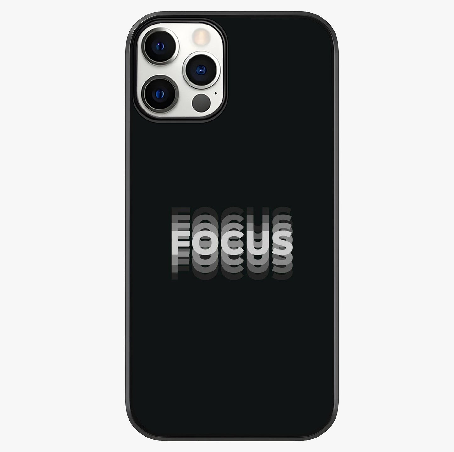 Focused Blade Discipline Glass Case showing full back design in clean flat view with glossy glass finish.