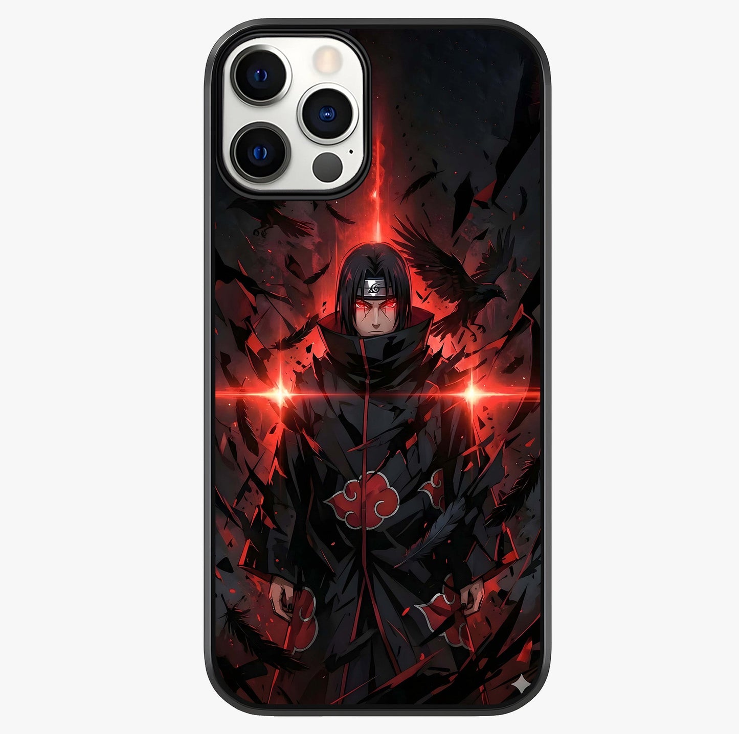 Focus Mode On Glass Case showing full back design in clean flat view with glossy glass finish.
