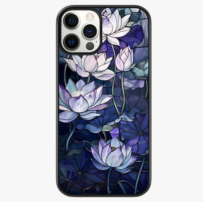 Gloss Petal Rush Glass Case showing full back design in clean flat view with glossy glass finish.