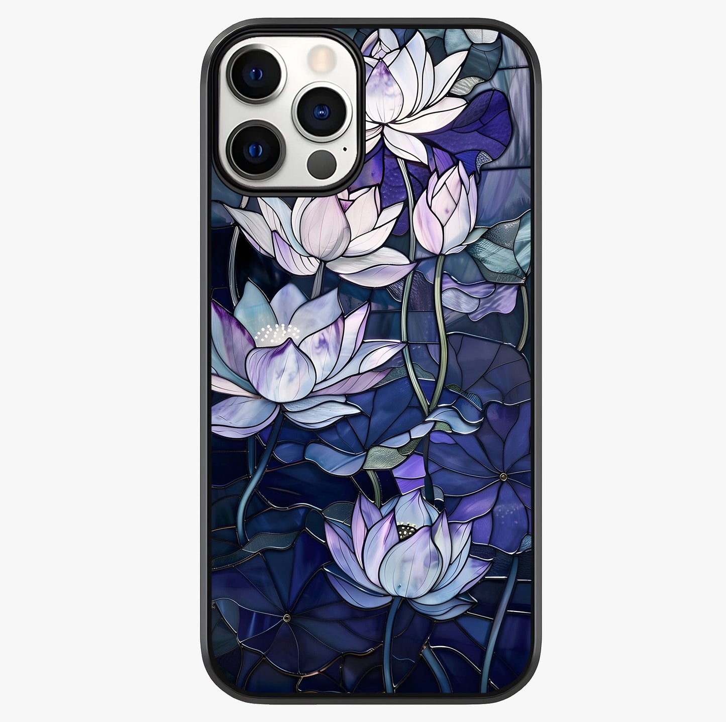 Gloss Petal Rush Glass Case showing full back design in clean flat view with glossy glass finish.
