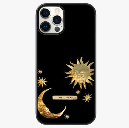 Golden Evil Eye Mandala Glass Case showing full back design in clean flat view with glossy glass finish.