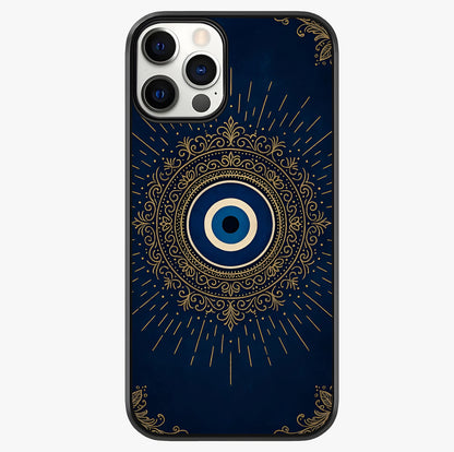 Golden Floral Majesty Glass Case showing full back design in clean flat view with glossy glass finish.