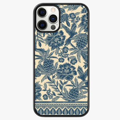 Heirloom Wild Bloom Glass Case showing full back design in clean flat view with glossy glass finish.
